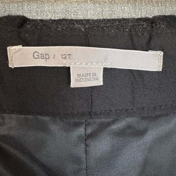 Gap Wool Blend Black Gray Stripe High Rise Wide Leg Tailored Shorts Size 12 Tall - Picture 9 of 13